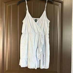 Wild fable blue with daisy romper.